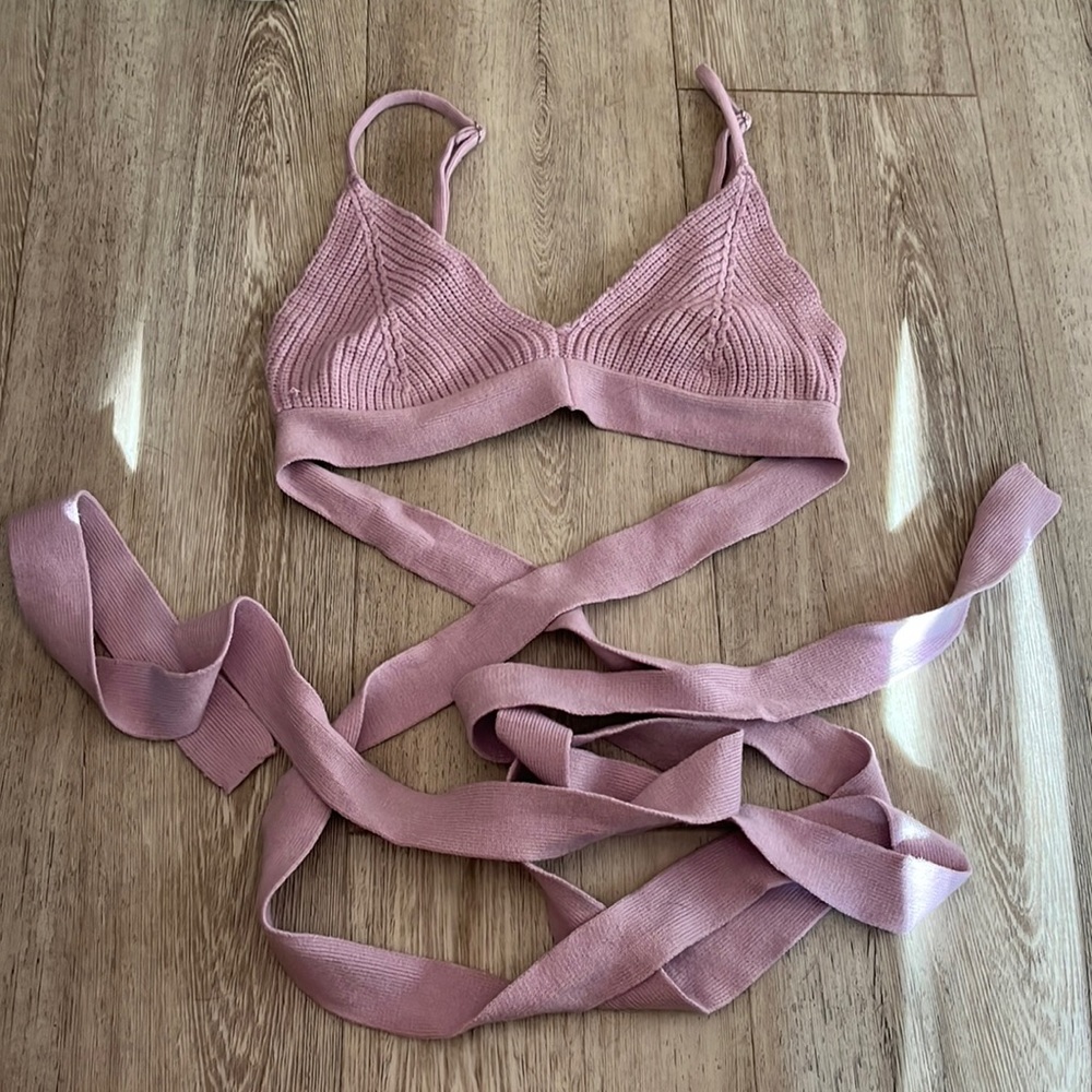 For love and lemons tie tank purple Medium